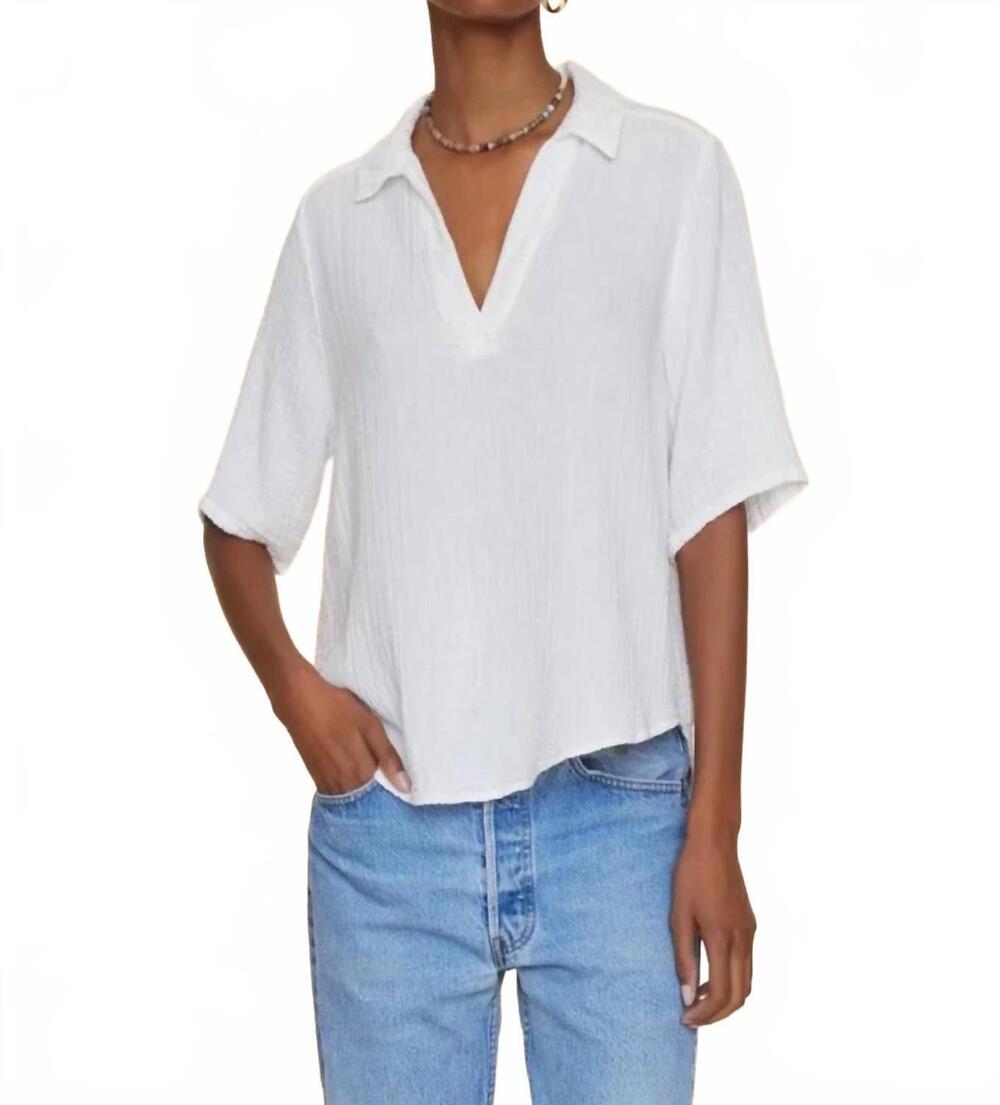 NEW XIRENA ryder popover top in white